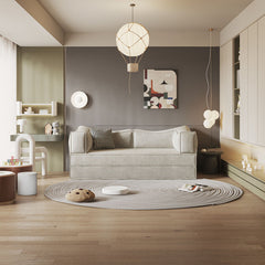 Teddy Sofa Square Arms - Gray