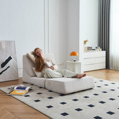 Folding Convertible Sofa Bed - Beige