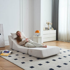 Folding Convertible Sofa Bed - Beige