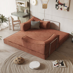 Teddy Sofa Square Arms - Orange