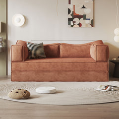 Teddy Sofa Square Arms - Orange