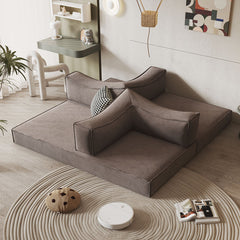 Teddy Sofa Square Arms - Tan