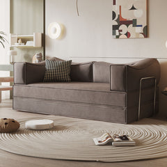 Teddy Sofa Square Arms - Tan