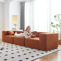Modular Sectional Couch - Orange