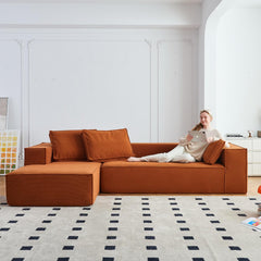 Modular Sectional Couch - Orange