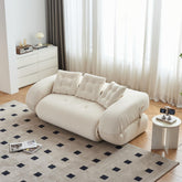 Modern Velvet Convertible Sleeper Sofa Bed - Beige