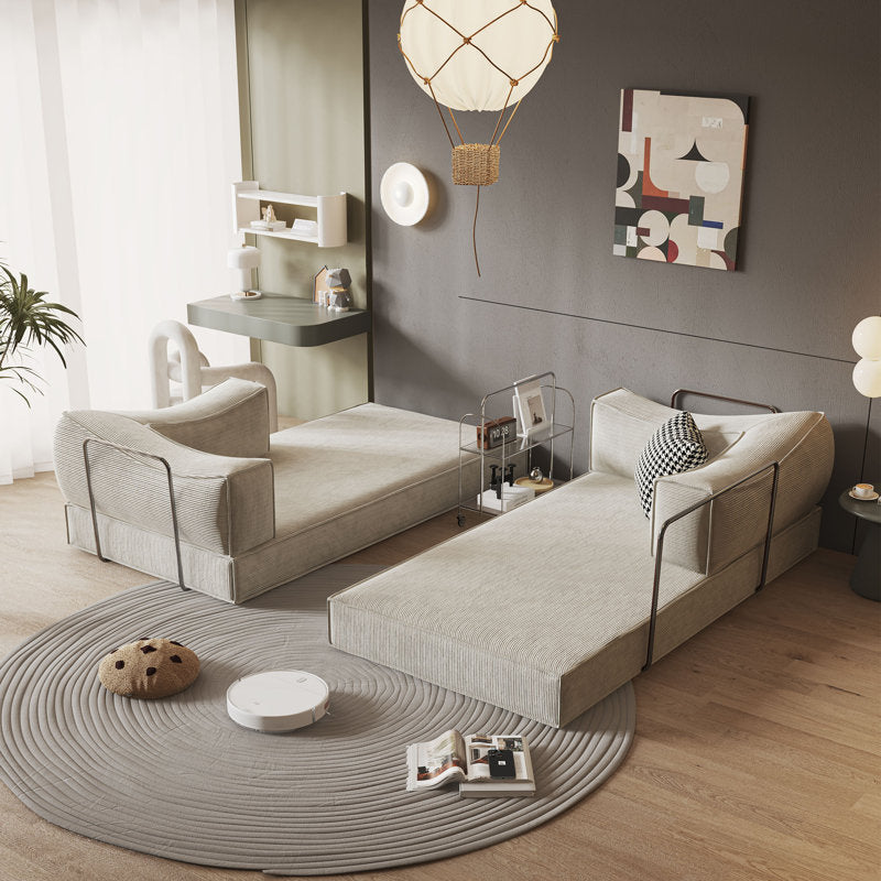 Teddy Sofa Square Arms - Gray