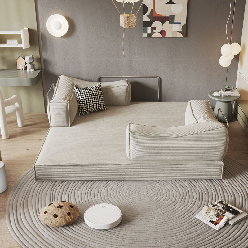 Teddy Sofa Square Arms - Gray