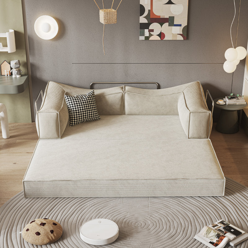 Teddy Sofa Square Arms - Gray