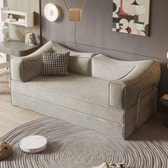 Teddy Sofa Square Arms - Gray