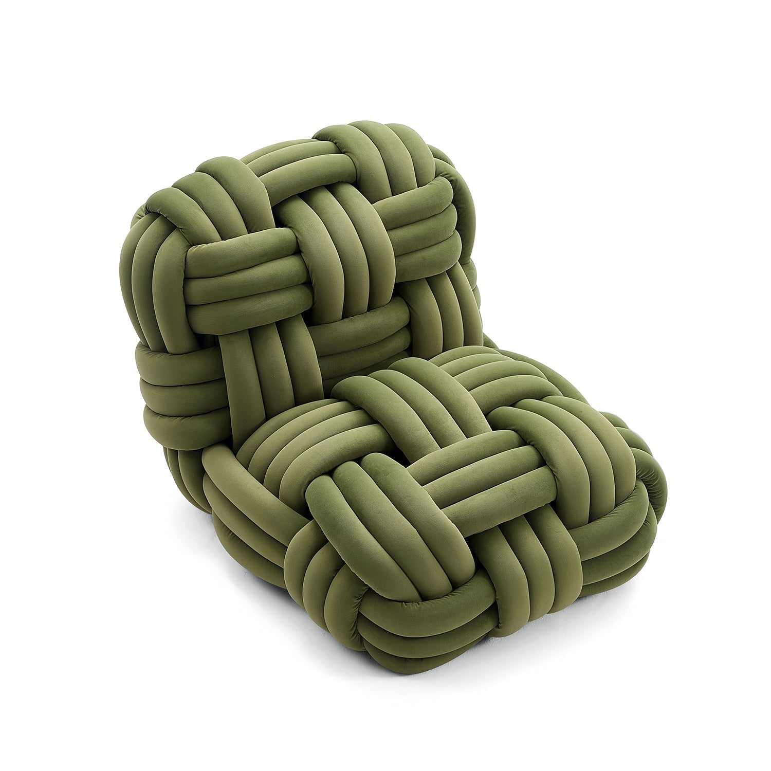Knitty Lounge Chair in Green - comfort detail view