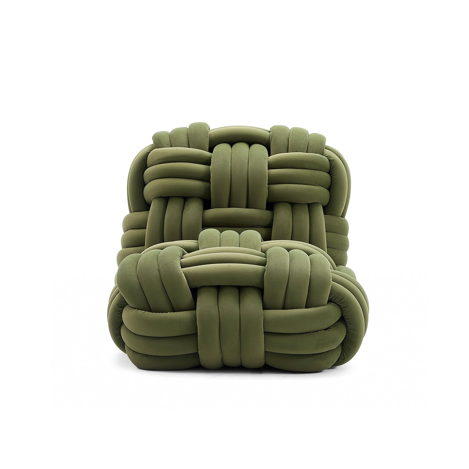 Knitty Lounge Chair in Green - comfort detail view