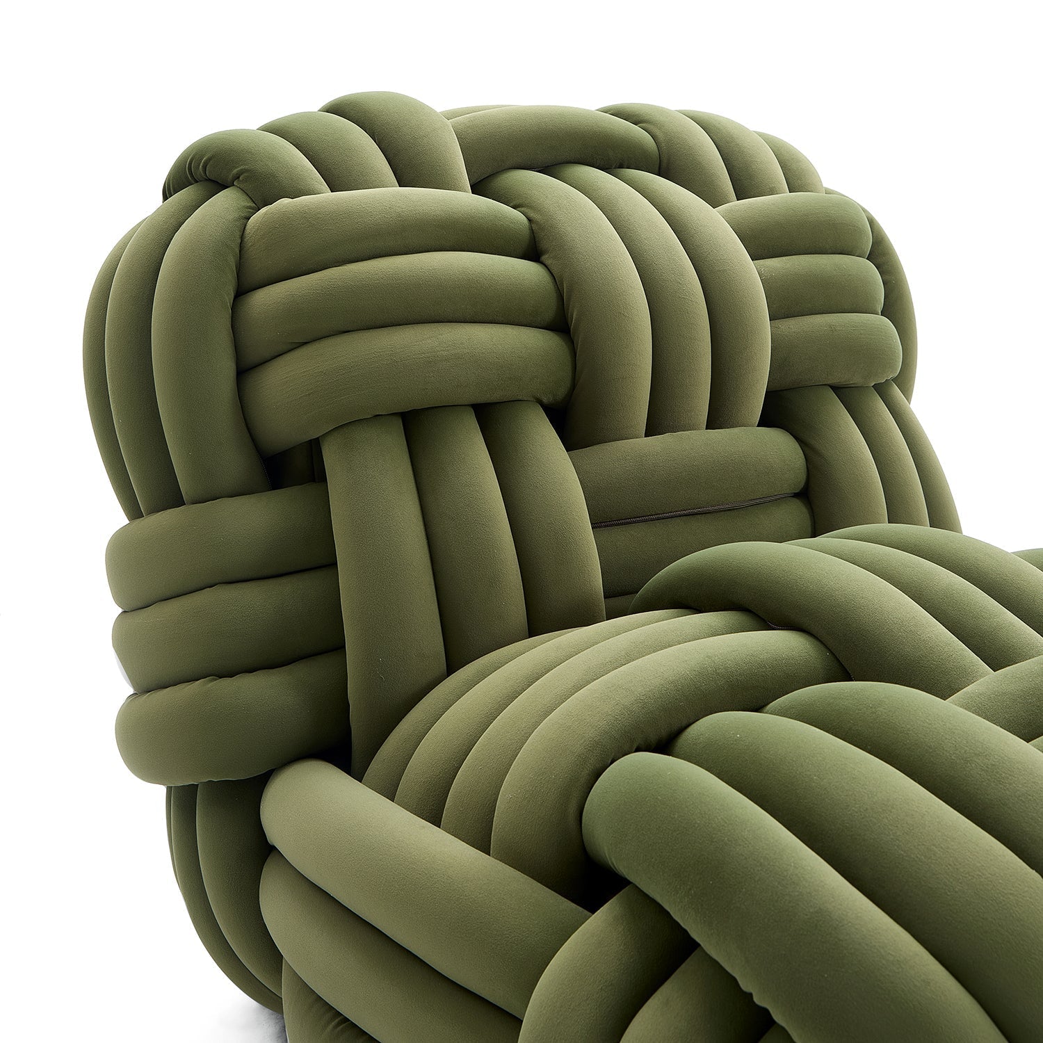 Knitty Lounge Chair in Green - product view