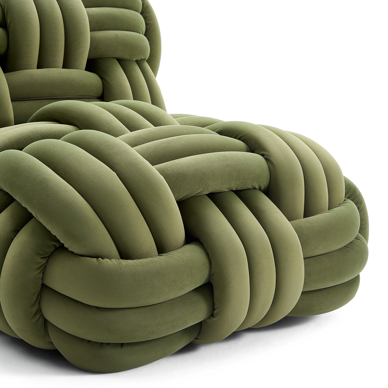 Knitty Lounge Chair in Green - product view