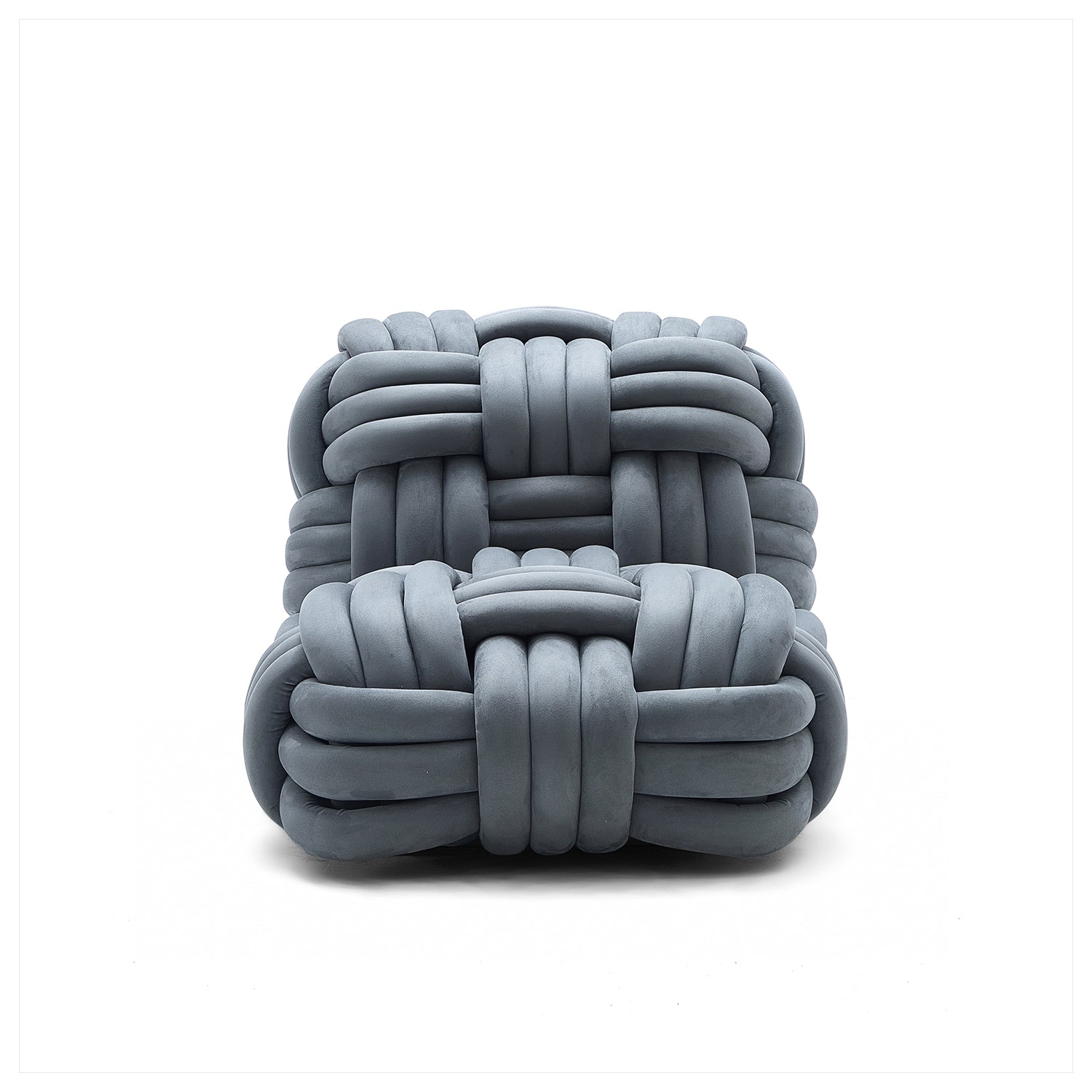 Knitty Lounge Chair in Gray - studio product view