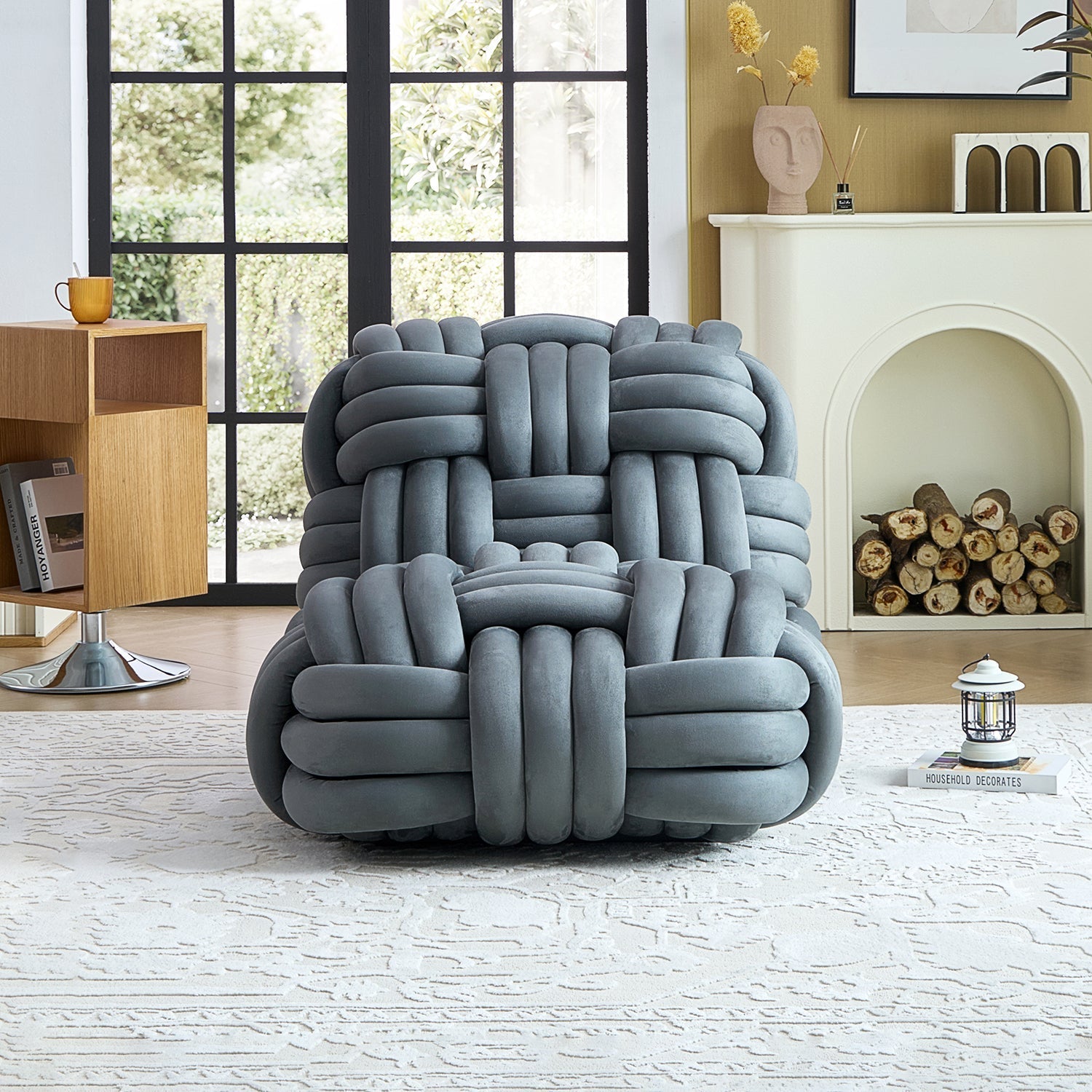 Knitty Lounge Chair in Gray - comfort detail view