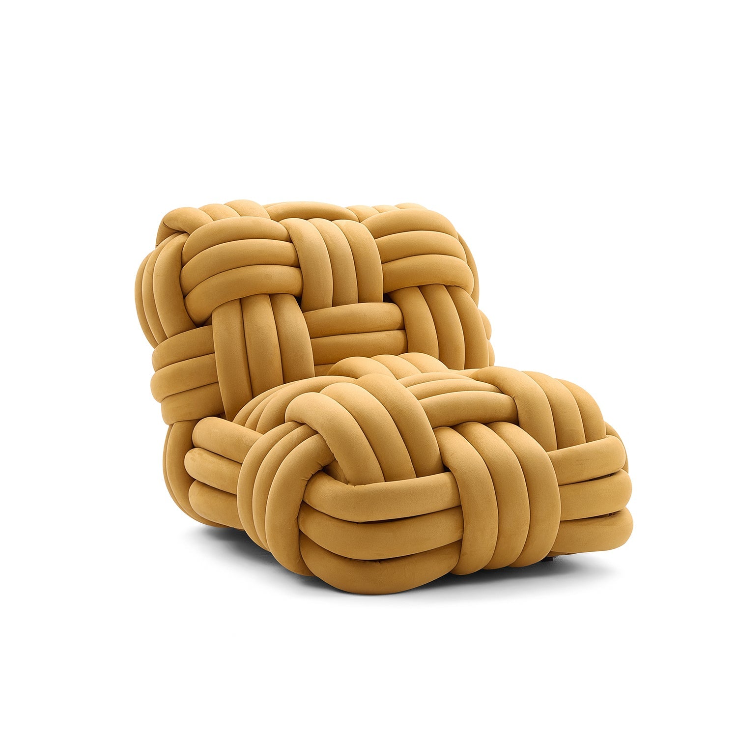 Knitty Lounge Chair in Orange - living room view