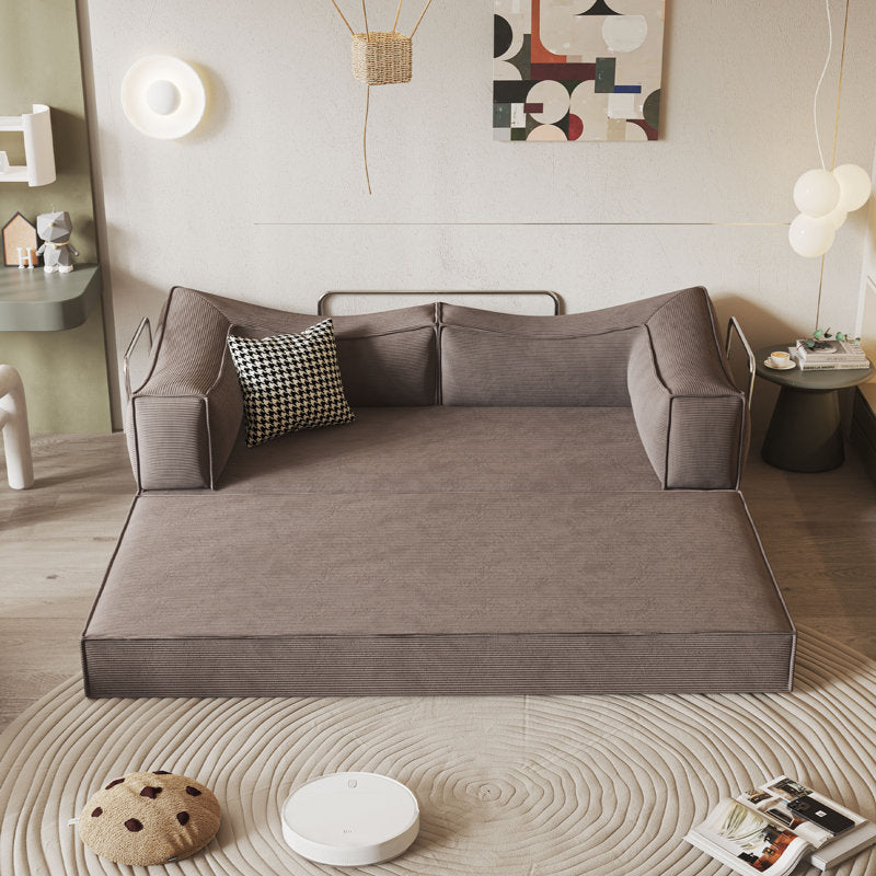 Teddy Sofa Square Arms - Tan