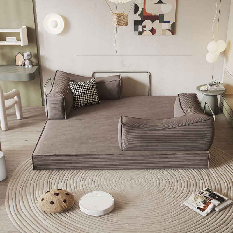 Teddy Sofa Square Arms - Tan