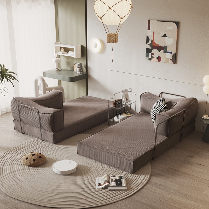 Teddy Sofa Square Arms - Tan