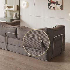 Teddy Sofa Square Arms - Tan