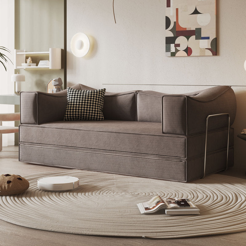 Teddy Sofa Square Arms - Tan