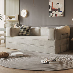 Teddy Sofa Square Arms - Gray