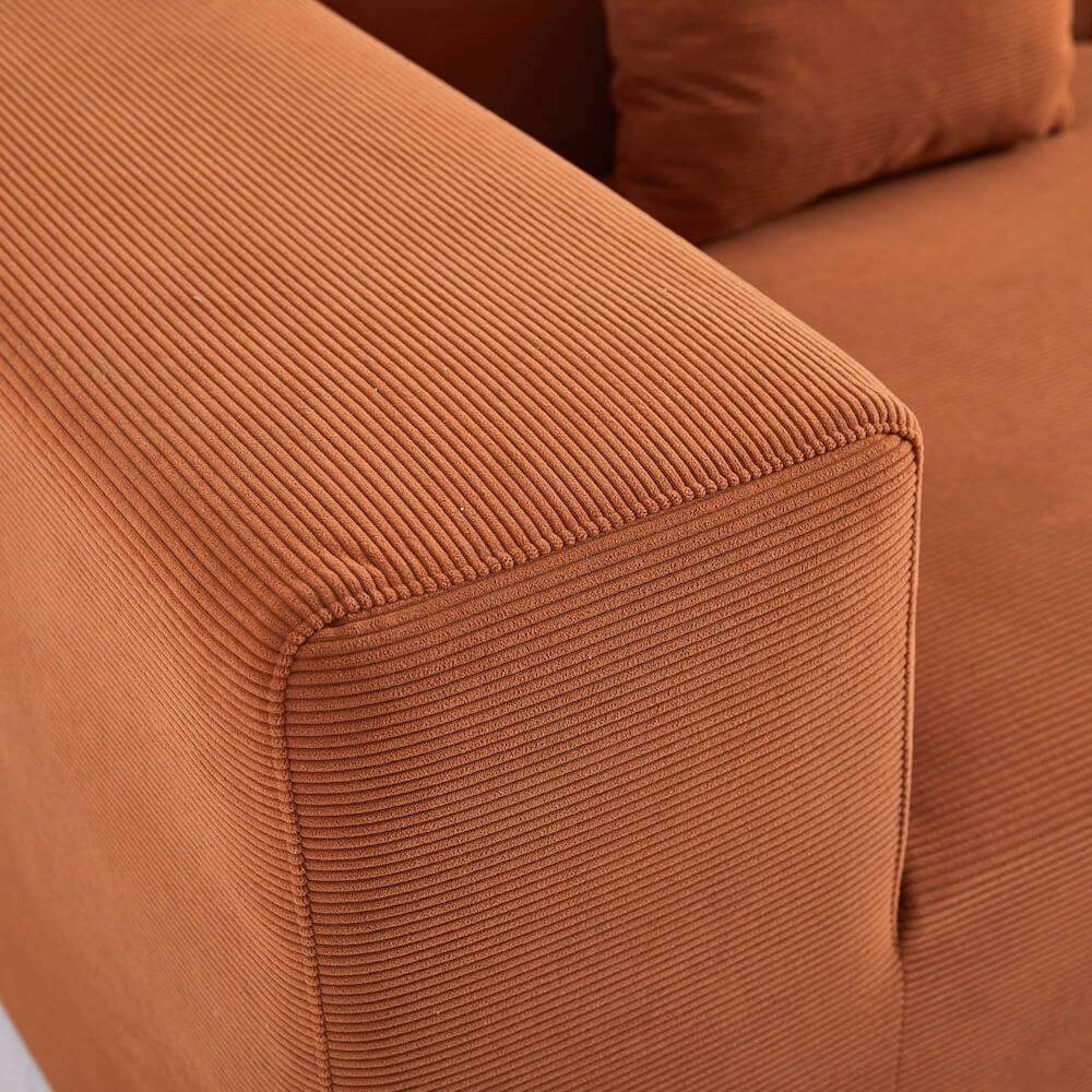 Modular Sectional Couch - Orange