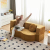 3-in-1 Convertible Floor Sofa Bed – Yellow