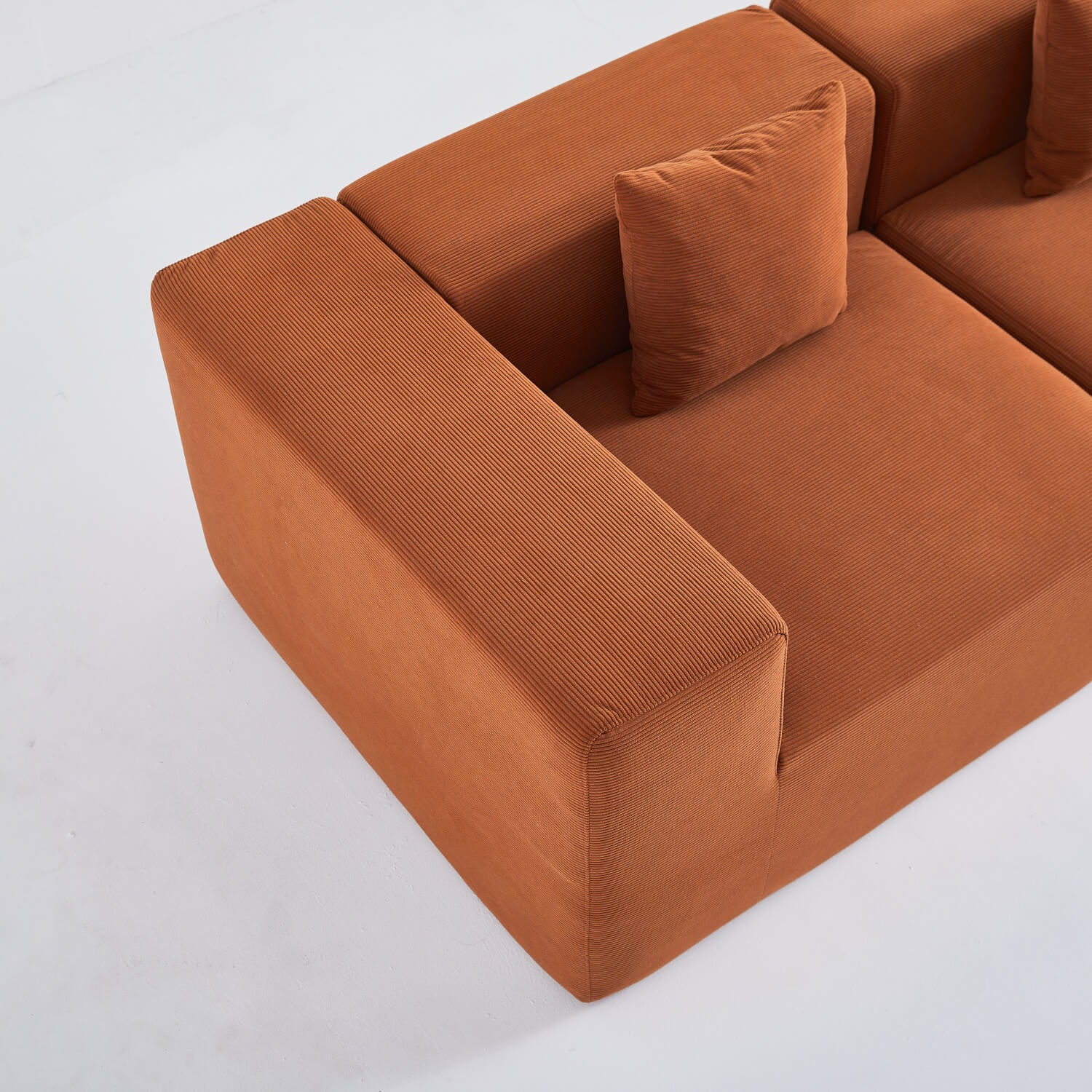 Modular Sectional Couch - Orange