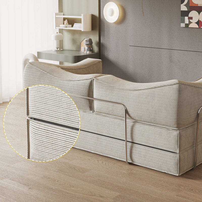 Teddy Sofa Square Arms - Gray