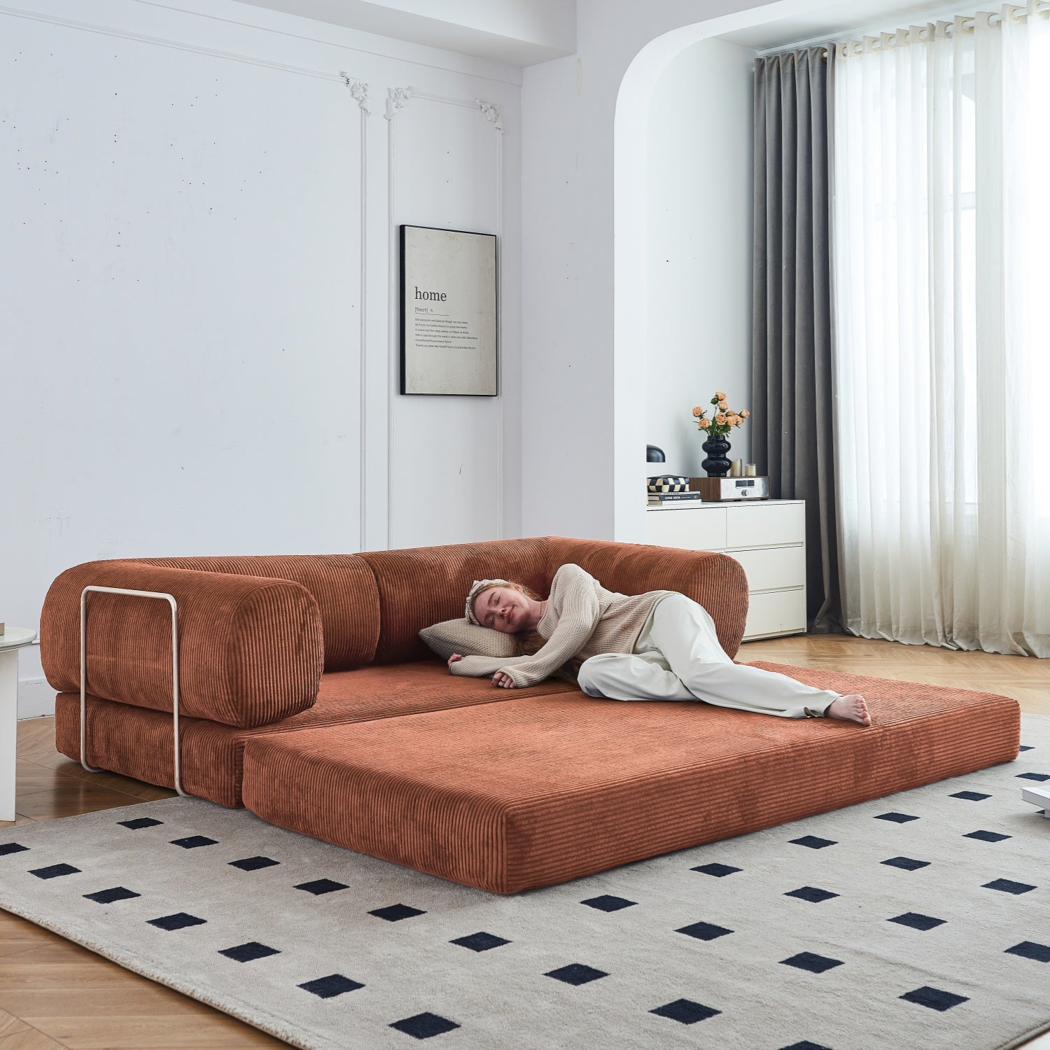 Teddy Sofa Bed - Orange